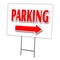 Signmission Parking Right Arrow Yard & Stake outdoor plastic coroplast window, C-1216-DS-Parking Right Arrow C-1216-DS-Parking Right Arrow - alternate 1